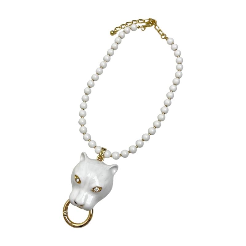 

Винтажное Эмалированное Ожерелье-Кулон Королева Леопард с Регулируемой Цепочкой из Цинкового Сплава для Модных Женских Аксессуаров