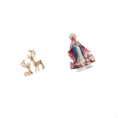 European Reindeer Sculpture Collectable Craft Deer Lover Acrylic Ornament Freestanding Decorative