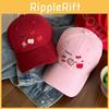 Baseball Red Cute Hat With Embroidery Ideal For Spring Outfits Women For