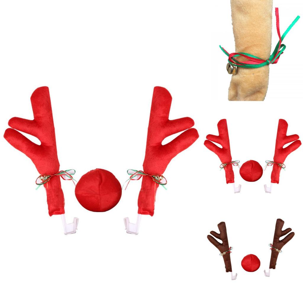 Festive Christmas Car Decorative Antlers In Various Colours Of 3)
