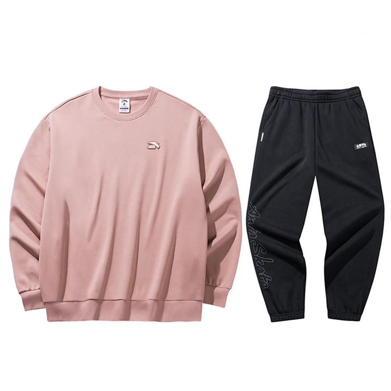 

Anta Versatile Round Neck Comfortable Casual Sports Suit Unisex suit 972448711-2+172448301N-2 M