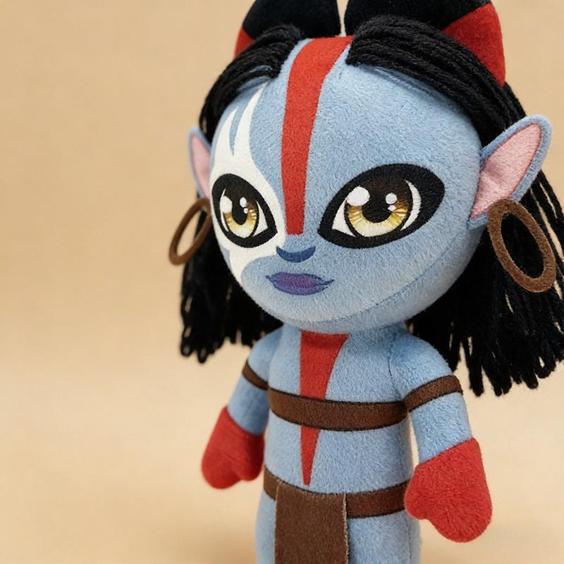 Cute Avatar Plush Doll Soft Blue Na'vi Stuffed Animal Inspired by Movie Unique Exquisite Design Perfect Christmas Gift for Gamers Collectors Kids