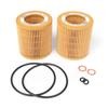 2PCS Car Oil Filter Kit 11427566327 For BMW E60 E61 E84 E85 E91 E92 E93 128i 135i 525i 1 3 5 Series 11427640862