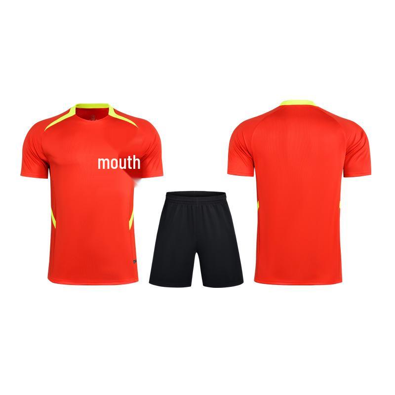 Fußballschiedsrichter Kurzarm-Uniformset für Spiel & Training mit Aufdruck