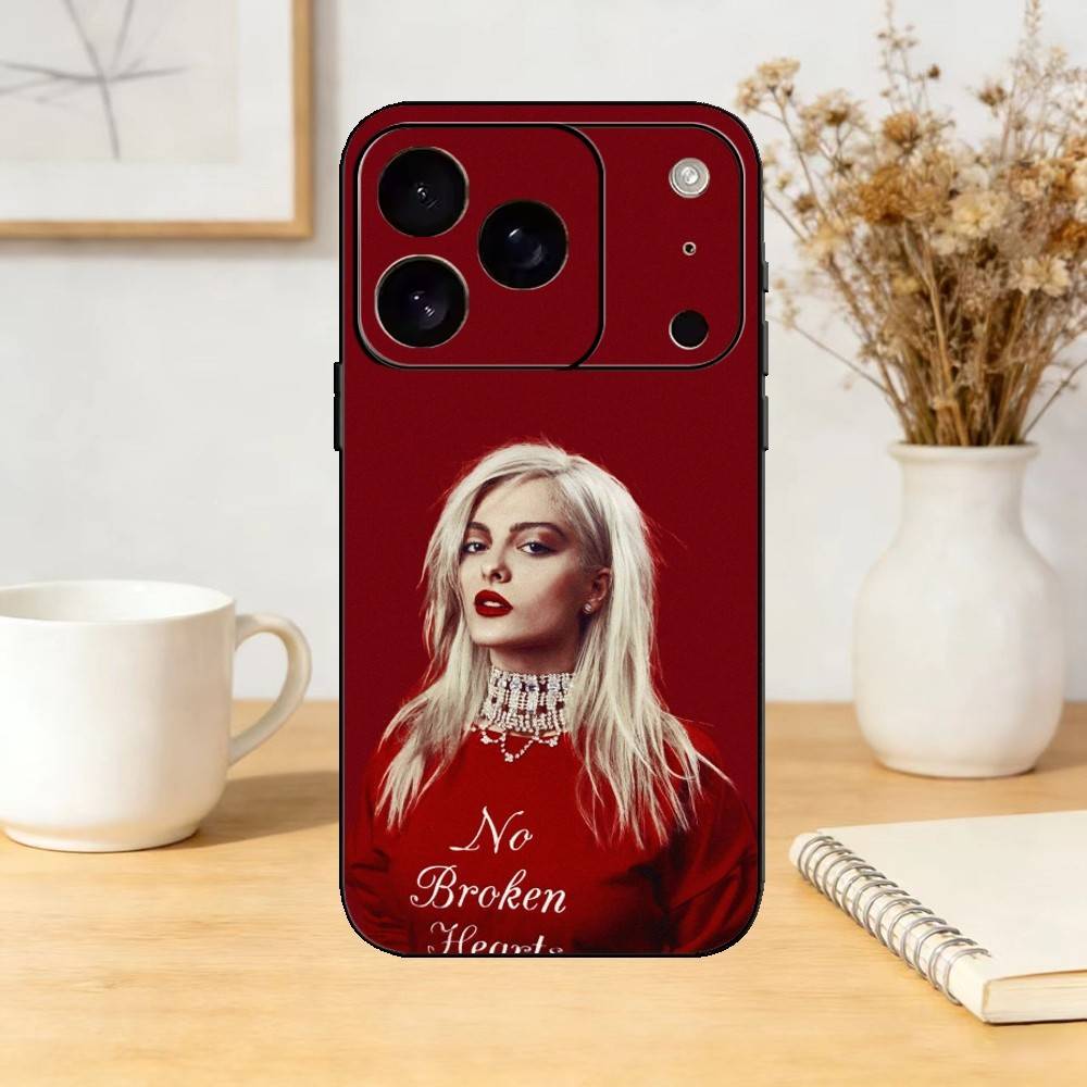 B-Bebe Rexha Phone Case For iPhone 17,16,15,14,13,12,11 Plus,Pro,Max,Mini Silicone black Soft Cover