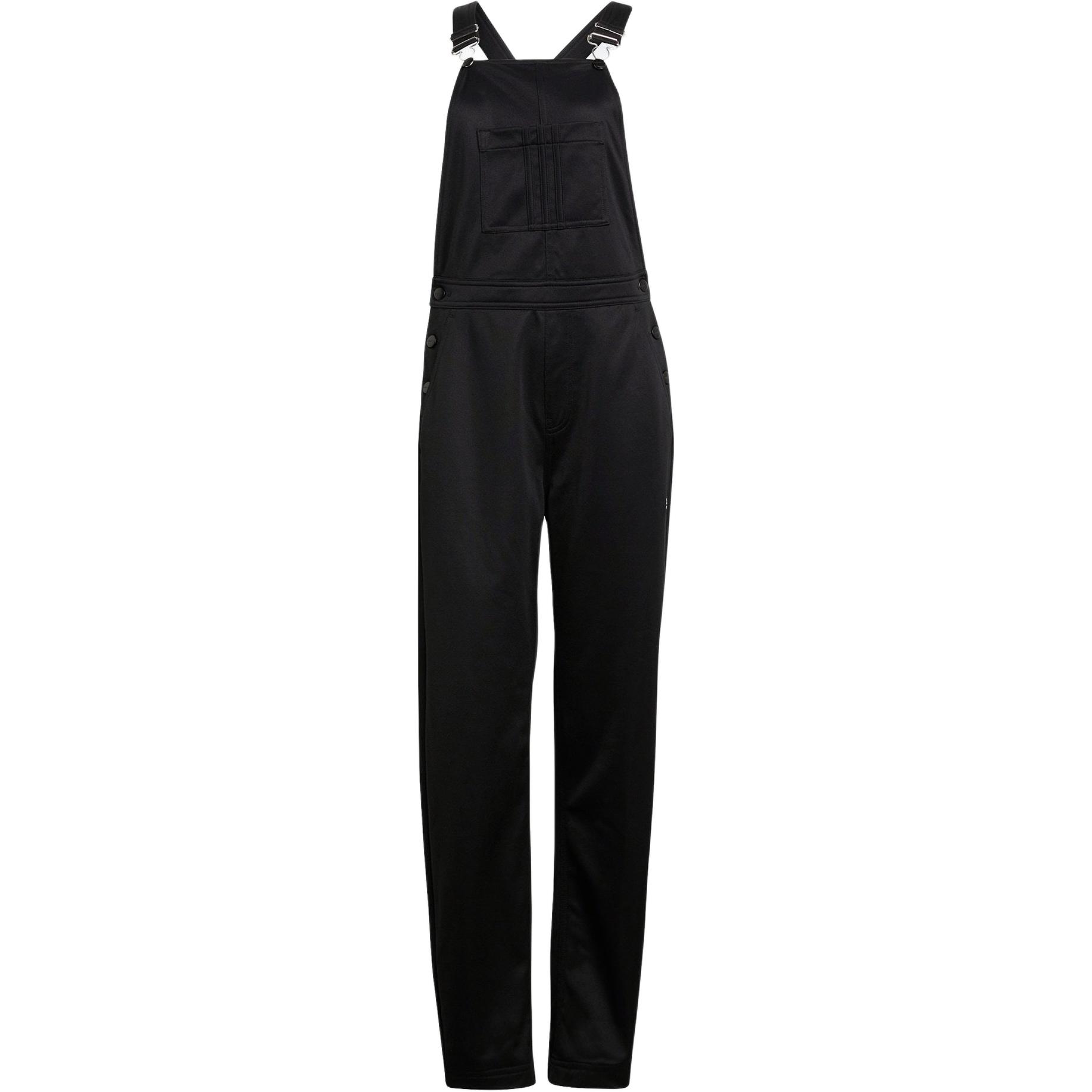 Adidas Originals R.Y.V Series Vintage Street Style Loose Fit Casual Dungarees Daily Comfort Overalls Women Pure Black GN4261 38