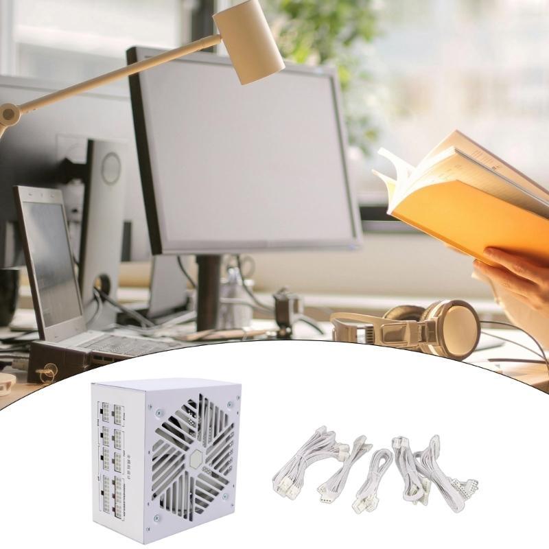 180-240V Fully Modulars 850W Computer Power Supply Unit with Silents 120mm White Fan for Efficient Cooling
