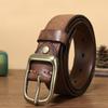 Belt Men's Retro Pure Cowhide Jeans Belt Male Student Fashion Leather Pin Buckle All-Matching Female Universal