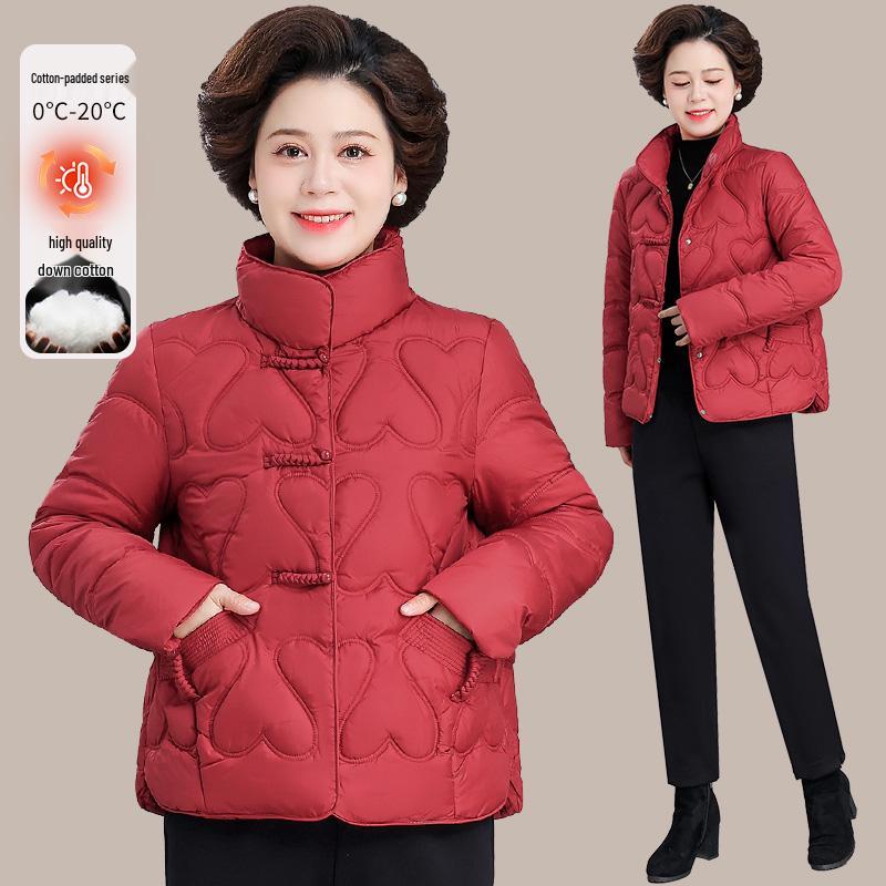 Hengyuanxiang Winter Cotton Jacket for Middle-aged Women - Chinese Style, Warm, Short Design