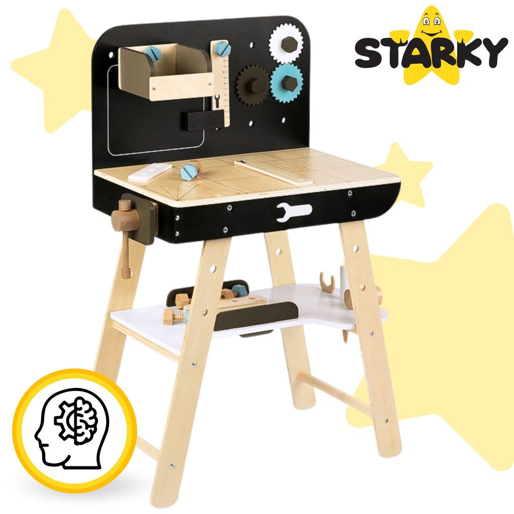 Wooden workshop for children set of tools accessories gift child