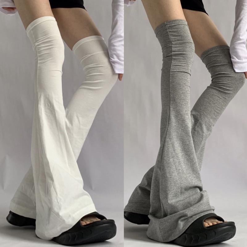 Y2K Leg Stockings Elasticity Slimming Knee Socks Japanese Style Spicy Femboy Over The Knee Horn Shaped Cuffs Sexy Accessories