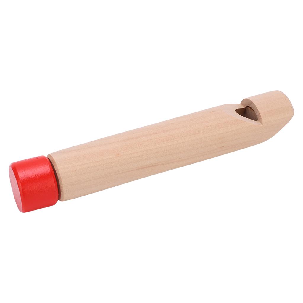 Wooden Slide Whistle Push Pull Voice Change Flute Educational Instrument Toy for ChildrenRed Handle