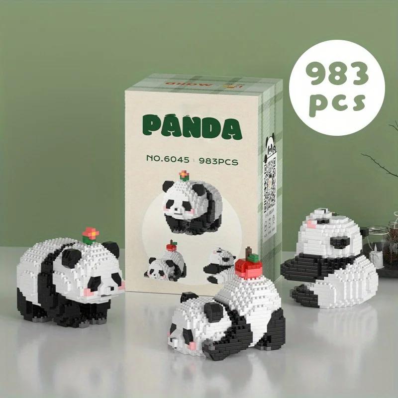 Cute Panda Building Blocks: Creative Series  Educational Toy For Model Decoration Halloween/Thanksgiving Day/Christmas Gift