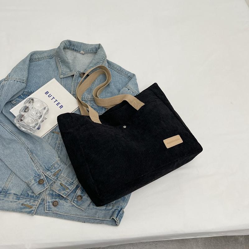 Corduroy Women's Shoulder Bag Large Capacity Shoulder Bag Tote Bag Crossbody Bag