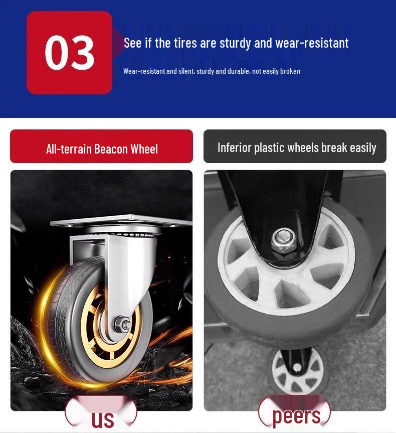 Foldable Steel Hand Truck: Portable Small Trolley for Transporting Goods