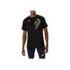 Short Sleeve Logo Pattern Crew Neck T-Shirt Men Tops Black 2091A749-001