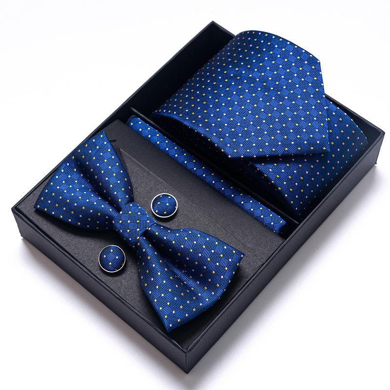 Men'S Tie Bow Tie Set Gift Box 6-Piece Set Tie Business Dress Tie Guangzhou