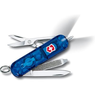 Victorinox Signature Light Translucent Blue Multi-Tool with 7 Functions, LED Light, Ballpoint Pen