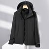 Couple Outdoor Casual Sports Jacket Winter Color Block Lightweight Hooded Outerwear Teens