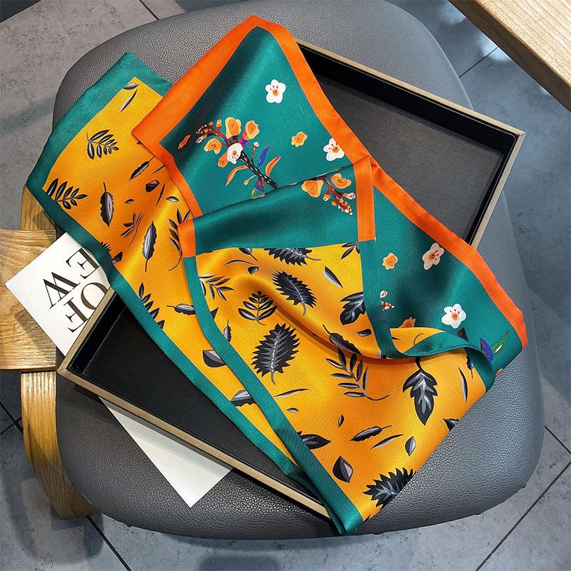 Long Small Silk Scarf Women's Autumn and Winter Versatile Thin and Narrow Scarf with Shirt Fashion Headband New Decorative Scarf