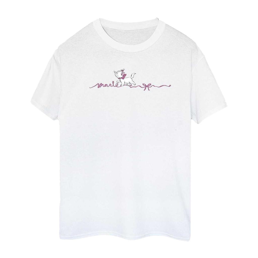 The Aristocats Womens/Ladies Marie Ribbon Boyfriend T-Shirt
