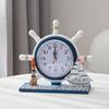 Bedroom Decoration Table Clock Wooden Clock Ornaments In Living Room Mediterranean Navigation Helmsman Clock Table Clock
