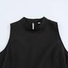 Jnleaog Autumn New Women's Clothing Fashion Style French Style Design Fashion Color Contrast Sleeveless Pleated Dress
