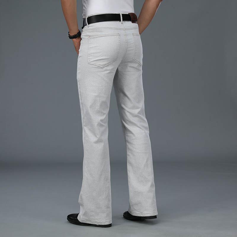 Plus Size Jeans Men Men's Summer Thin High Waist Flared Denim Trousers Loose Casual Jeans