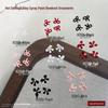 3D Alloy Painted Bow Nail Art Decorations: Black & White, Red & Small Bows Nail Gems - Trendy Style