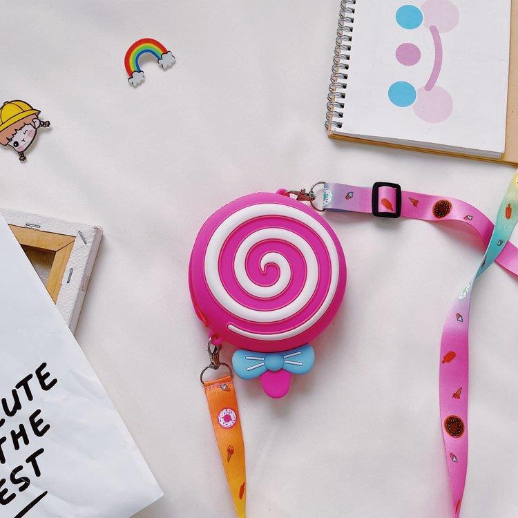 Bolsa Mensageiro Infantil Alça Larga Ajustável Bolsa de Mão para Viagem Nova Bolsa Transversal Infantil Menina Bonita Donut Bolsa de Ombro Menina