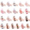 Gel Nail Stickers Full Cover Self Adhesive French Nail Strips Christmas Style Nail Wraps for DIY Manicure Home or Salon