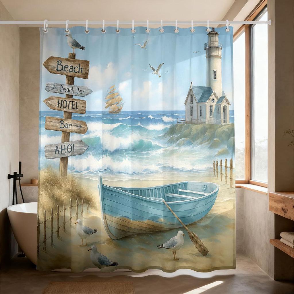 Abstract Frizzy Kitten Waterproof Bathroom Shower Curtain with Hooks