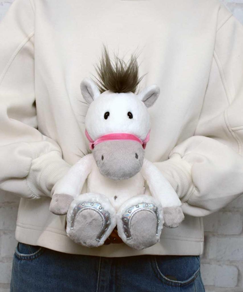 NICI Horse 2026 White Plush Toy 25cm Zodiac