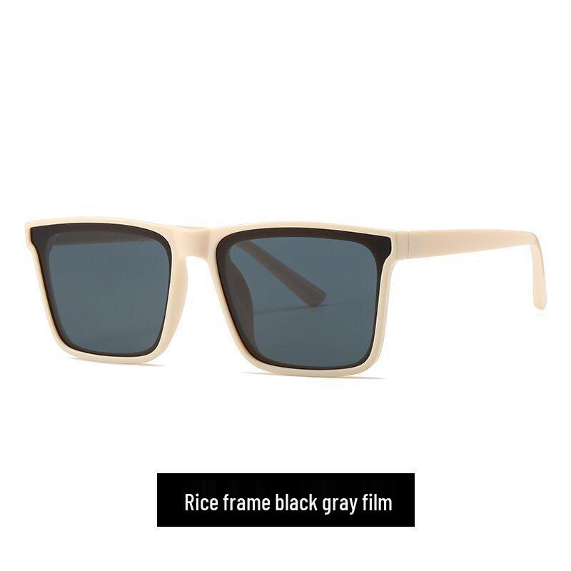 Unisex Polarized Square Frame Sunglasses with UV Protection