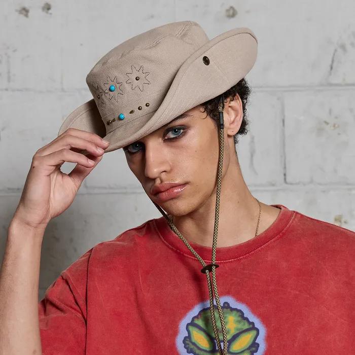 Studded Boonie Hat Beige