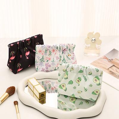 Pu Enkel Mini Läppstift Sminkförvaringsväska Dam Nyckel Smycken Digital Organizer Bärbar Pouch Dam Små Sminkväskor