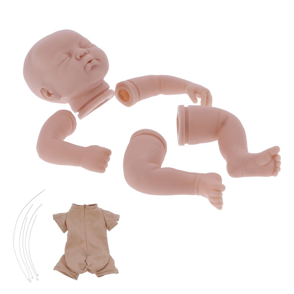 19 Inch Simulation Unpainted Reborn Doll Kit Silicone Unfinished Baby Doll Mold Parts Set