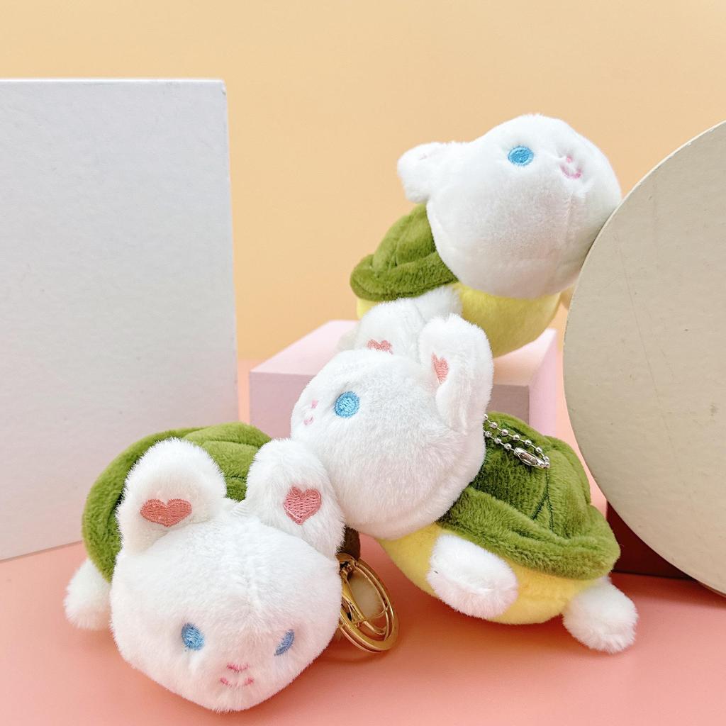 Niedliche Cartoon Schildkröte Hase Plüsch Schlüsselanhänger Anhänger Puppe