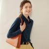 Women's Elegant Cashmere Knit Polo Cardigan - Slimming Autumn/Winter Base Layer