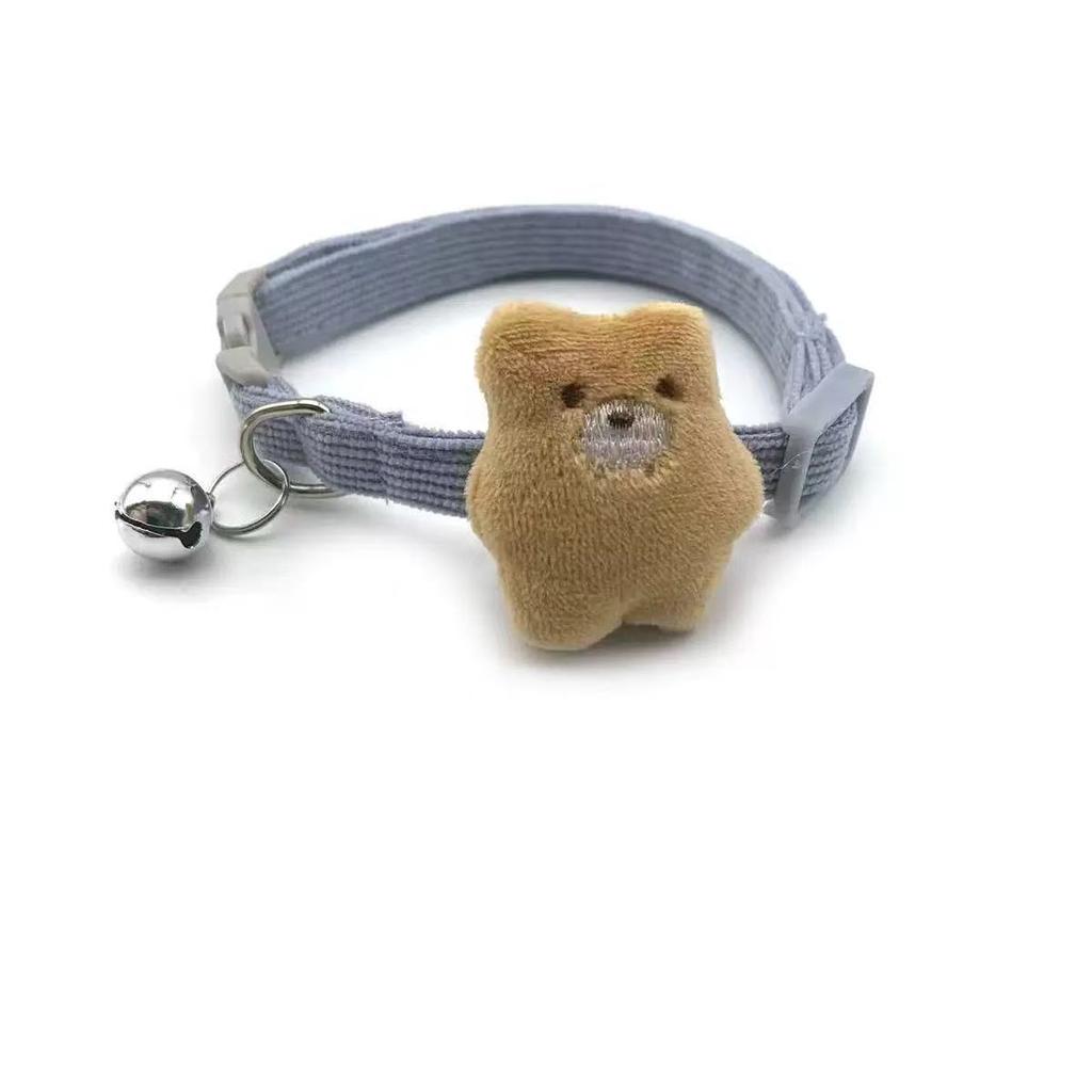 Adjustable Pet Collar with Bell - Soft Comfortable Dog Collar, Adjustable Puppy Collar, Durable Pet Neckband