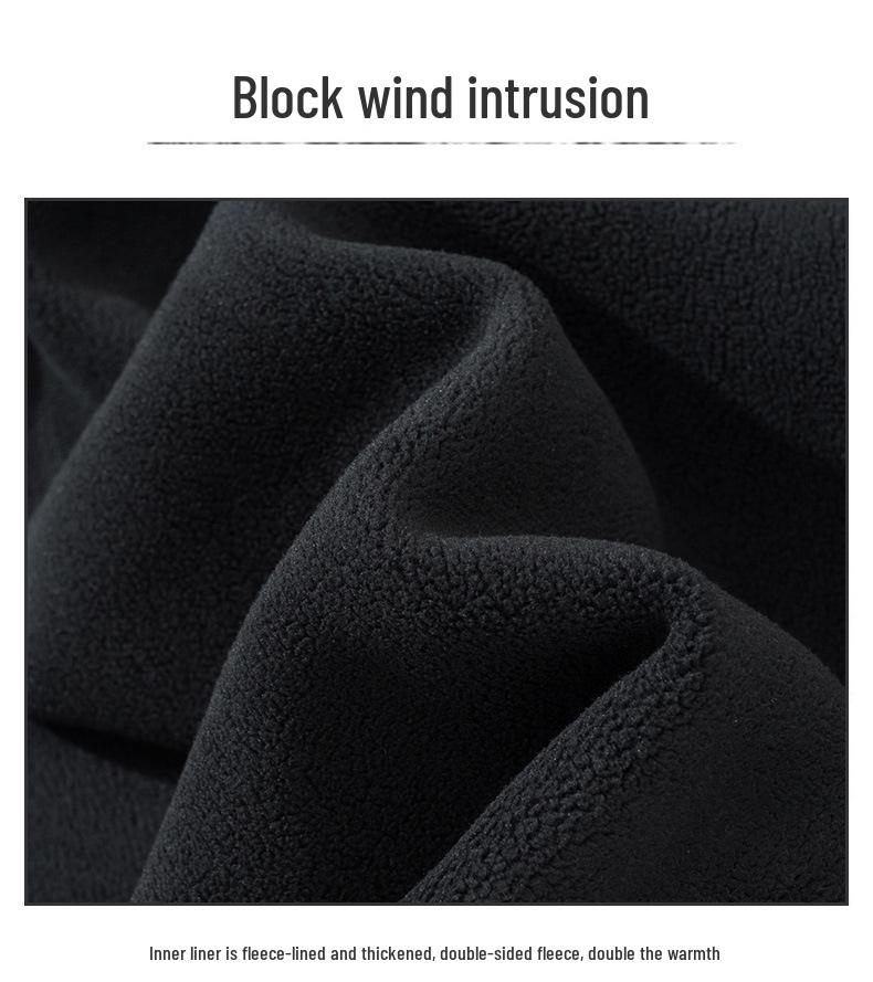 Męska bluza z kapturem w stylu retro, z zamkiem do połowy, z pluszem, gruba, nowość na 2024, luźny krój, kołnierz stojący, idealna na wiosnę, jesień, zimę.