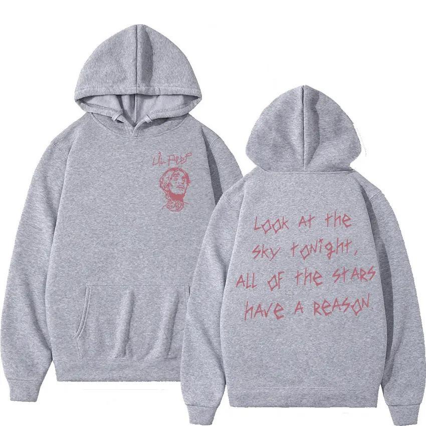 Sweat à capuche imprimé Rapper Lil Peep Tour Concert Manches Longues Pull Street Automne Hiver