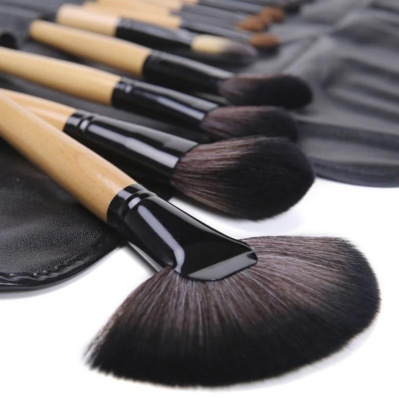 24 ks Sada štětců na make-up Dárková taštička Profesionální kosmetické štětce Štětec na obočí Pudr na obličej Podkladové báze Stíny Nástroje na líčení