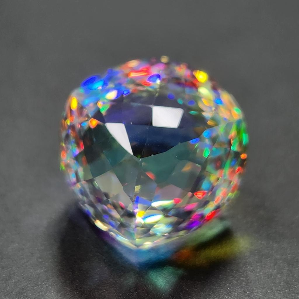 Natural Rainbow Color Cube Cut 52.20 Ct Mystic Topaz Loose Gemstone