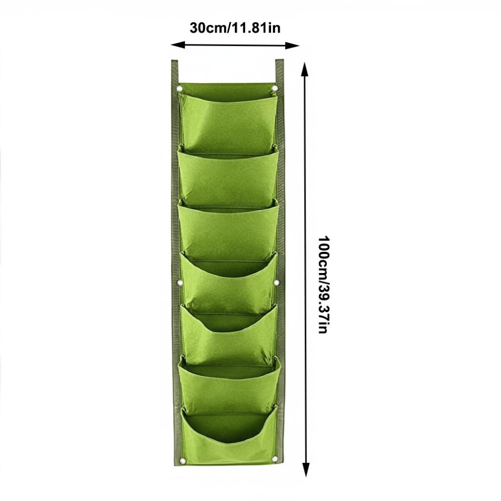 2pcs 100*30cm Vertical Wall Planter Felt Vertical Greening Planter  Indoor Gardening зелёный