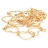 Waist Chain Belt Metal Shiny Rhinestones Golden Love No Allergies All Match Gold Chain Belt for Shorts Suits Shirts
