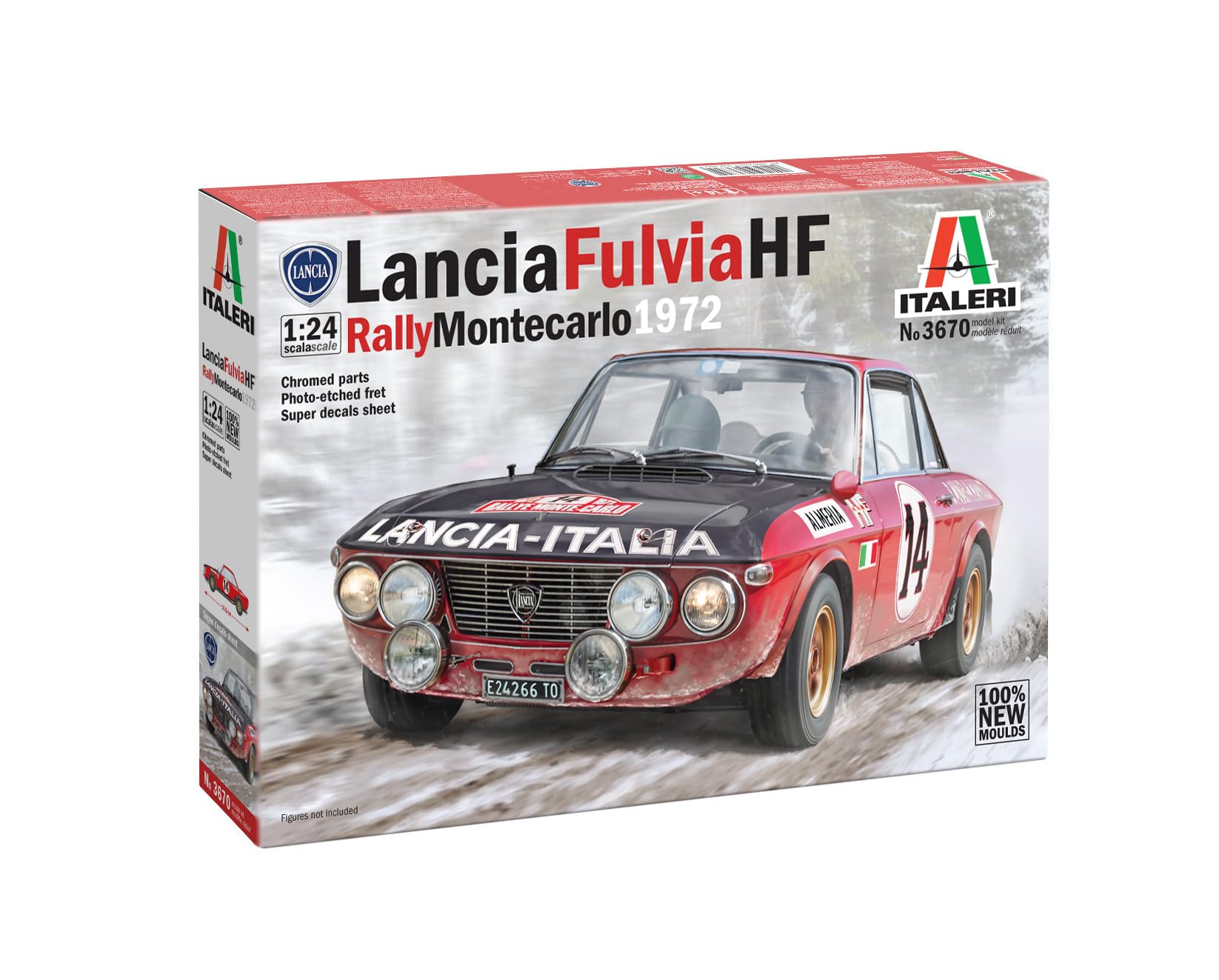 

Italeri Масштаб Lancia Fulvia HF 1972 Ралли Монте-Карло Пластиковая модель-конструктор IT3670JP 1/24 (Машина)