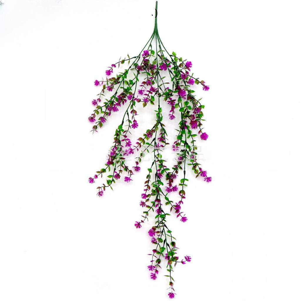 Artificial Hanging Flowers, Fake Eucalyptus Vine Faux Flower Greenery Garland Plastic Plants for Indoor Outdoor Wall Garden Wedding Home Party Decor