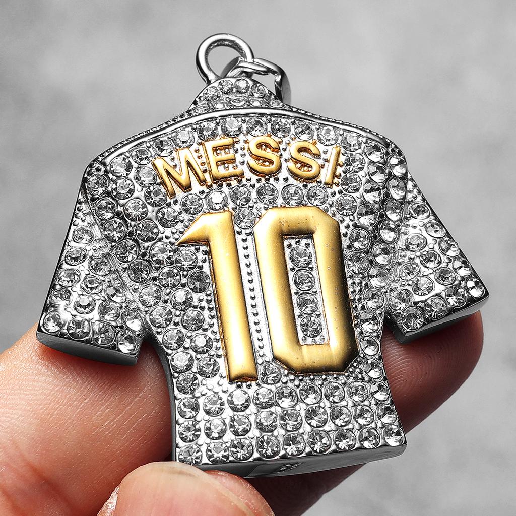 Messi Cristiano Ronaldo Neymar Haaland Football Jersey Man Necklaces Stainless Steel Pendant Chain Jewelry Gift Wholesale