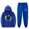 Mens Casual Hooded Sweatshirt Set With Slim Fit Jogger Pants Daily Wear Light Exercise